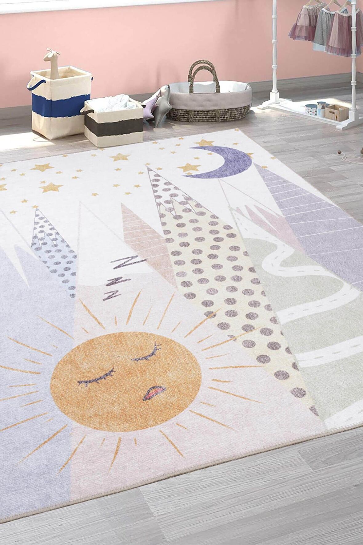 Artloop Çocuk Odası Halısı Minor Dekoratif Renkli Halı AL 406